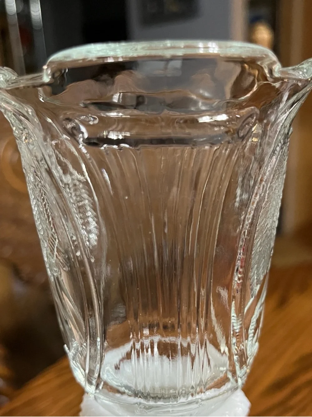 Home Interiors vintage pressed glass tulip votive holder
